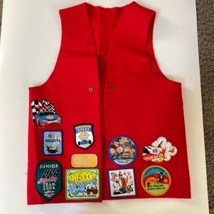 Handmade Boy Scouts of American felt vest with Patches